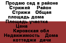 Продаю сад в районе Стрижей! › Район ­ Стрижи › Общая площадь дома ­ 50 › Площадь участка ­ 5 › Цена ­ 250 000 - Кировская обл. Недвижимость » Дома, коттеджи, дачи продажа   
